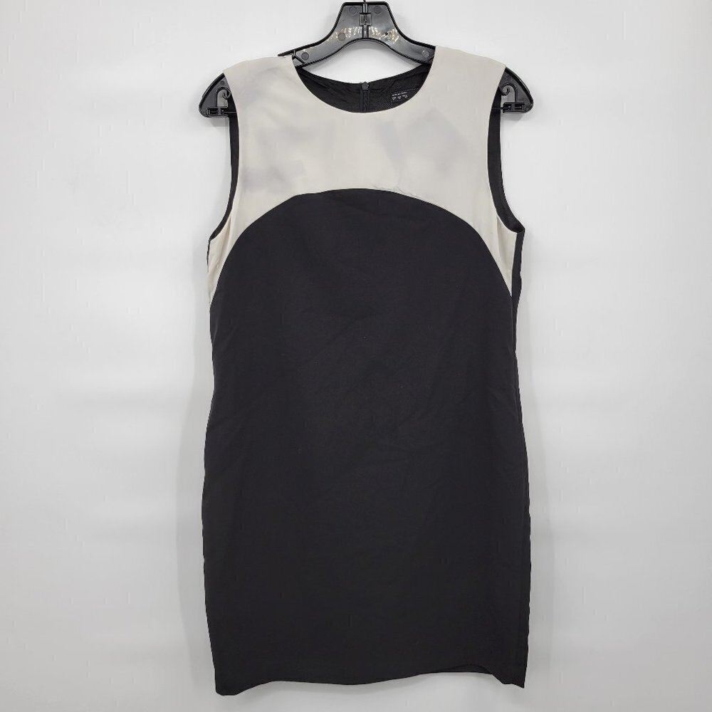 Zara Women Black LBD Colorblock Sleeveless Sheath Mini Dress Medium
